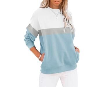 Ticticmimi Sweatshirt Blue And White Size XL